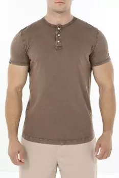 Футболка хлопковая на пуговицах Superdry