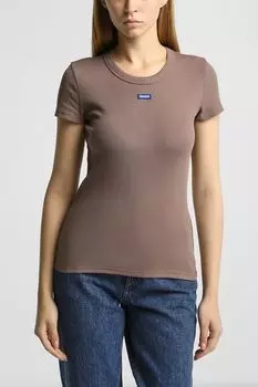 Футболка хлопковая облегающего кроя HUGO