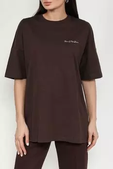 Футболка хлопковая оверсайз с принтом на спине Marc O'Polo Denim