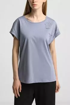 Футболка хлопковая с аппликацией Comma