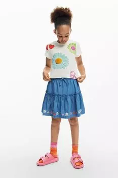 Футболка хлопковая с аппликациями Desigual