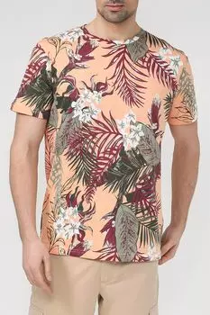 Футболка хлопковая с цветочным принтом LERROS