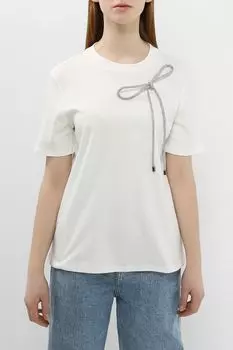 Футболка хлопковая с декором BELUCCI