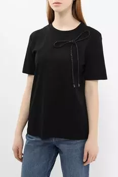 Футболка хлопковая с декором BELUCCI