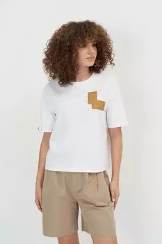 Футболка хлопковая с декором ElectraStyle