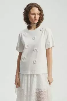 Футболка хлопковая с декором Nume