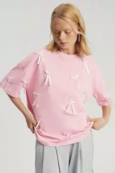 Футболка хлопковая с декором Nume