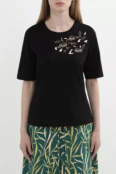 Футболка хлопковая с декором Taifun