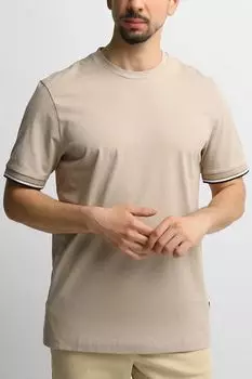 Футболка хлопковая с фирменной полосой BOSS