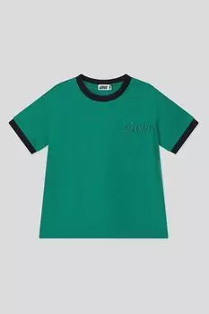 Футболка хлопковая с контрастными деталями GIOCO