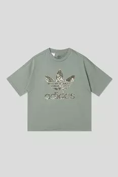 Футболка хлопковая с логотипом Adidas