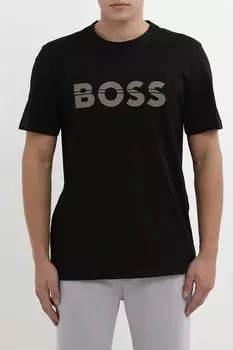 Футболка хлопковая с логотипом BOSS