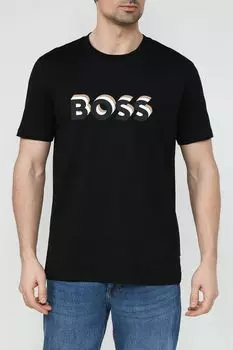 Футболка хлопковая с логотипом BOSS