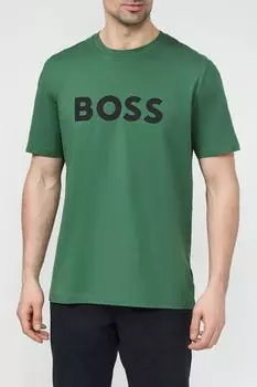 Футболка хлопковая с логотипом BOSS