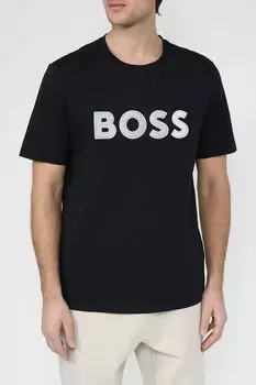 Футболка хлопковая с логотипом BOSS