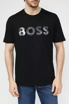 Футболка хлопковая с логотипом BOSS