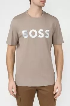 Футболка хлопковая с логотипом BOSS