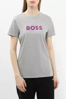 Футболка хлопковая с логотипом BOSS