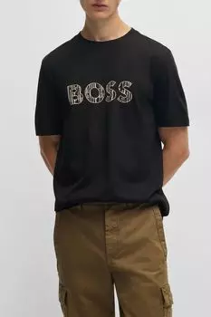 Футболка хлопковая с логотипом BOSS