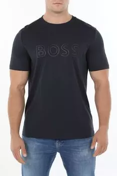 Футболка хлопковая с логотипом BOSS