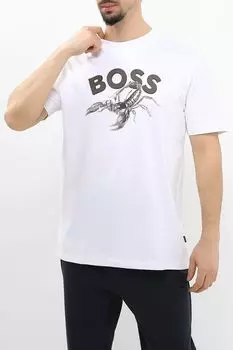 Футболка хлопковая с логотипом BOSS