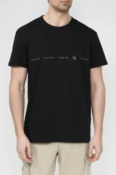 Футболка хлопковая с логотипом Calvin Klein Jeans