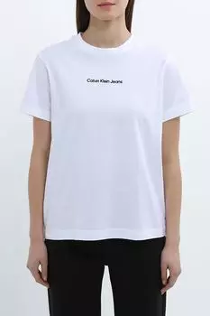 Футболка хлопковая с логотипом Calvin Klein Jeans