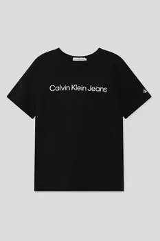 Футболка хлопковая с логотипом Calvin Klein Jeans