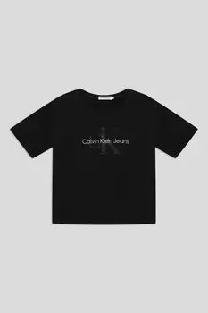 Футболка хлопковая с логотипом Calvin Klein Jeans