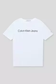 Футболка хлопковая с логотипом Calvin Klein Jeans