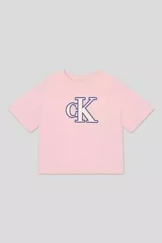 Футболка хлопковая с логотипом Calvin Klein Jeans