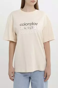 Футболка хлопковая с логотипом COLORPLAY