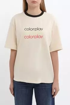 Футболка хлопковая с логотипом COLORPLAY