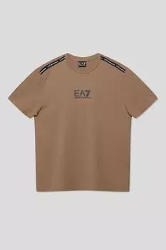 Футболка хлопковая с логотипом Ea7