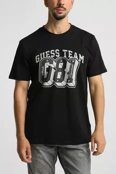 Футболка хлопковая с логотипом Guess