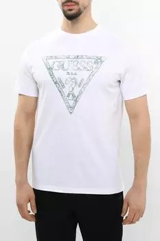 Футболка хлопковая с логотипом Guess