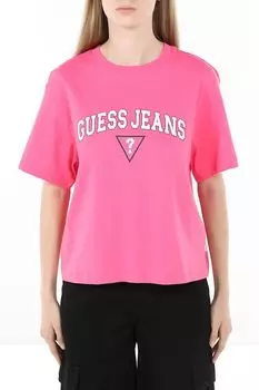 Футболка хлопковая с логотипом Guess Jeans