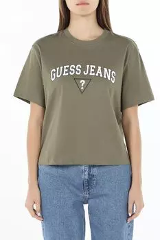 Футболка хлопковая с логотипом Guess Jeans