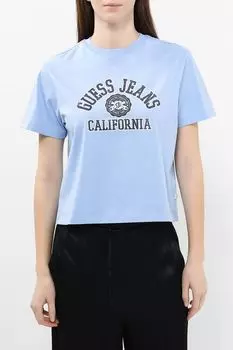 Футболка хлопковая с логотипом Guess Jeans