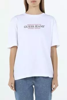 Футболка хлопковая с логотипом Guess Jeans