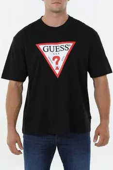 Футболка хлопковая с логотипом Guess Jeans