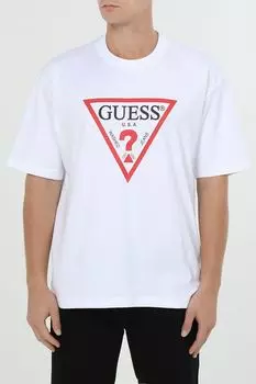 Футболка хлопковая с логотипом Guess Jeans