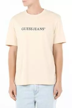 Футболка хлопковая с логотипом Guess Jeans