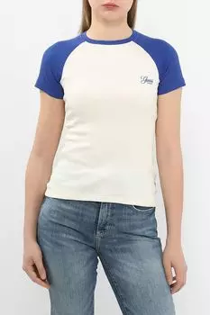 Футболка хлопковая с логотипом Guess Jeans