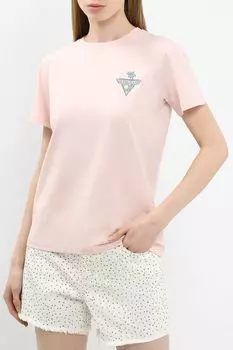 Футболка хлопковая с логотипом Guess Jeans