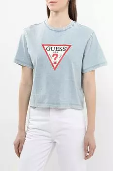 Футболка хлопковая с логотипом Guess Jeans