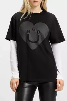 Футболка хлопковая с логотипом HUGO