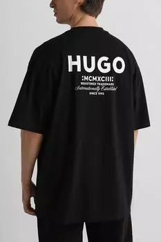 Футболка хлопковая с логотипом HUGO