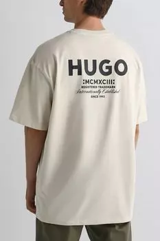 Футболка хлопковая с логотипом HUGO