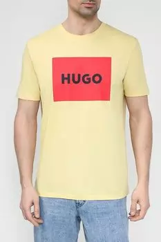Футболка хлопковая с логотипом HUGO